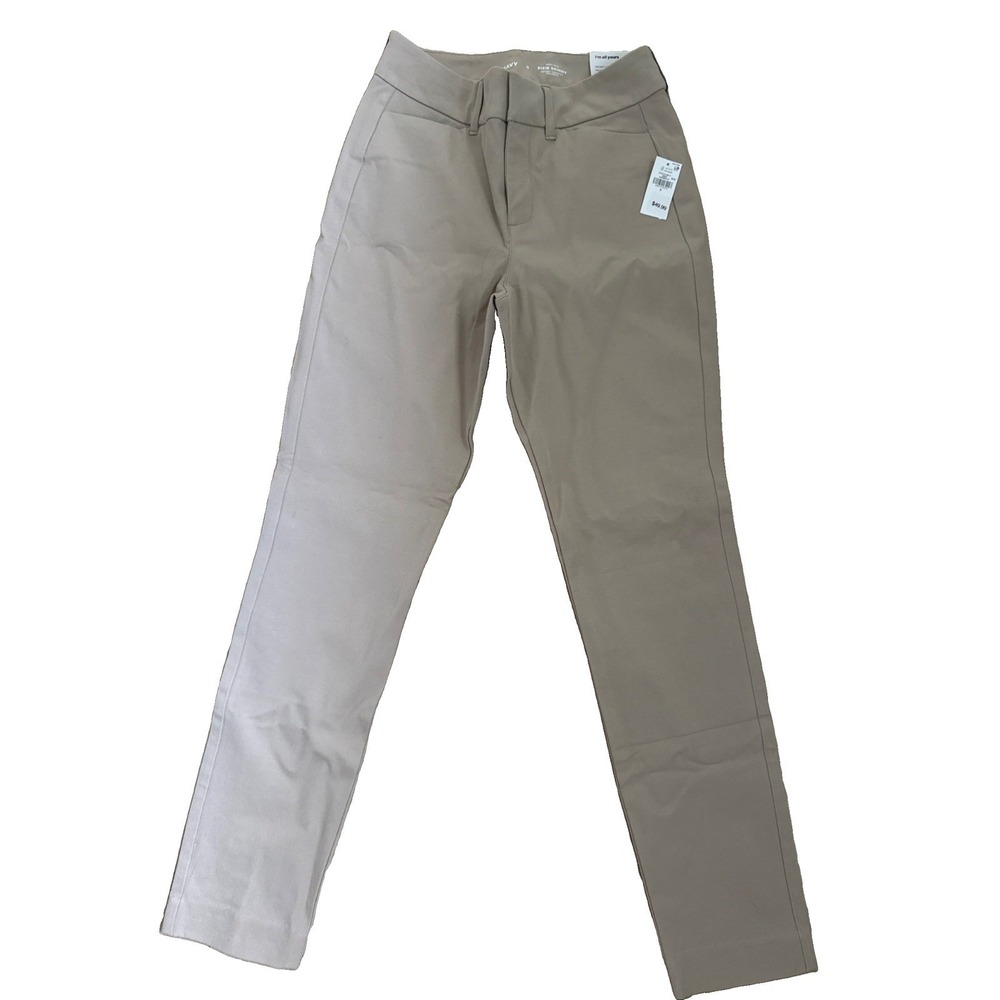 Old Navy Pixie Skinny High Rise Ankle Pants Women's Size 0‎ Beige/Tan NWT
